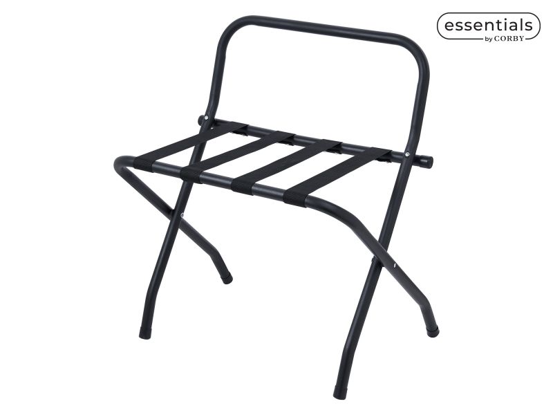 Ashton Luggage Rack With Back C Black