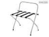 Ashton Luggage Rack With Back Chrome Black