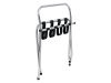 Ashton Luggage Rack With Back Chrome Black