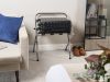 Ashton Luggage Rack With Back Chrome Black