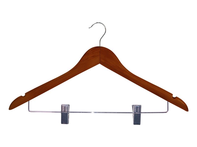 Burlington Guest Hanger With Clips Dark Wood