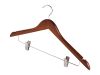 Burlington Guest Hanger With Clips Dark Wood