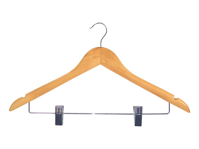 Burlington Guest Hanger With Clips Light Wood