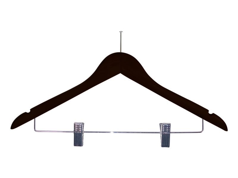 Burlington Guest Hanger With Security Pin Clips Black