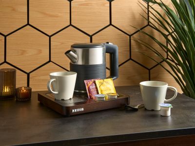 Canterbury Compact Welcome Tray Dark Wood