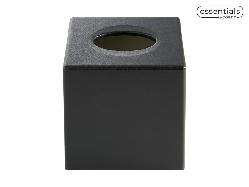 Devon Cube Tissue Box Cover Black