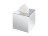 Devon Cube Tissue Box Cover Chrome