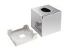 Devon Cube Tissue Box Cover Chrome