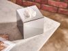 Devon Cube Tissue Box Cover Chrome