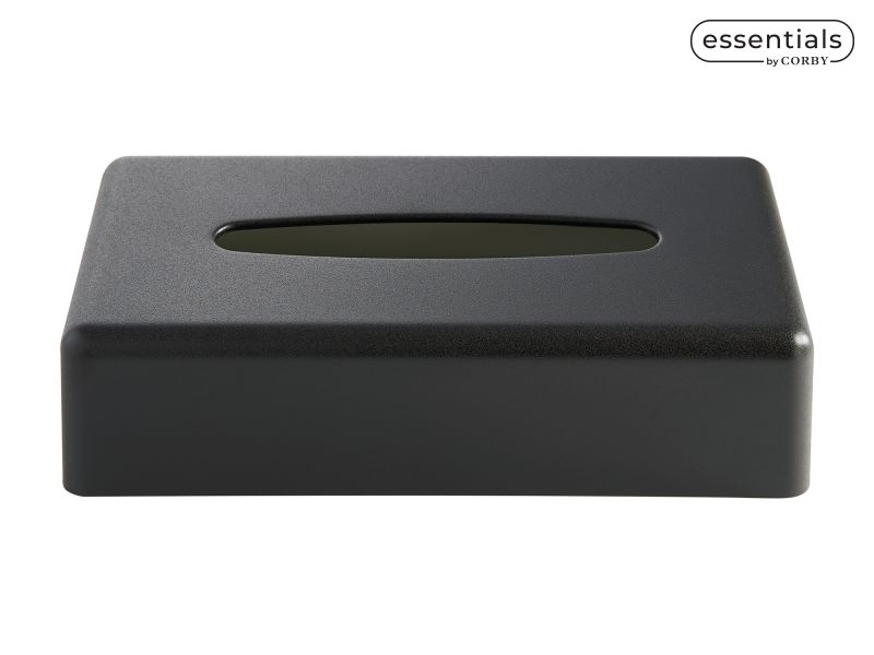 Devon Rectangle Tissue Box Cover Black