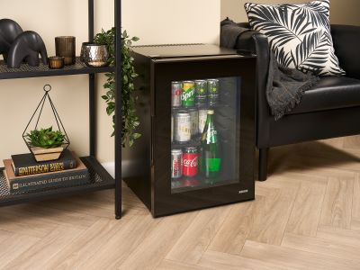 Eton 40l Glass Door Minibar With Black Interior