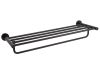 Harrogate Towel Rail With Shelf Black