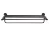 Harrogate Towel Rail With Shelf Black
