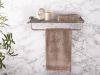 Harrogate Towel Rail With Shelf Polished Steel