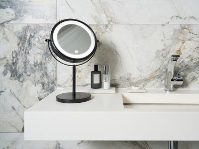 Winchester Led Free Standing Mirror Matt Black